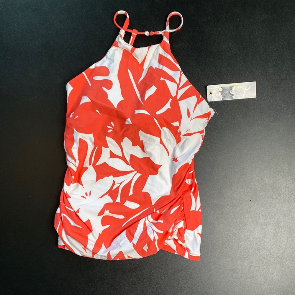 Anne cole, girls, S, dress, white & coral, NWT